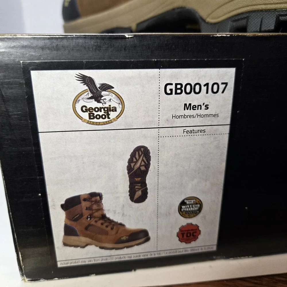 NWT Georgia Boots Mens 9M Blue Collar Ergo Safety Toe Waterproof Work Hiking‎